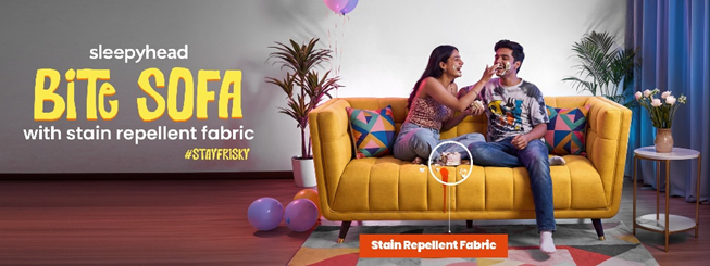 Sleepyhead launches stain & water-repellent BITE sofa, proves comfort can be loud, messy & unhinged with a strong pop culture approach